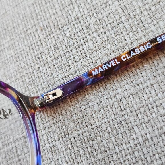 Marvel Classic Women Eyeglasses Frame 55 VIOLET 50[]17 140 New with defect - Picture 10 of 13